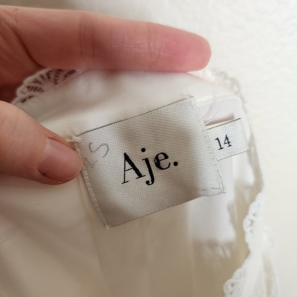 AJE Veil Ruffled Lace Shirt 14 - Picture 9 of 11